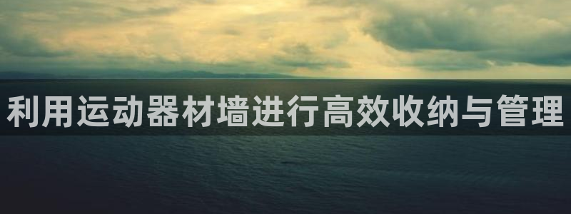 fb体育:利用运动器材墙进行高效收纳与管理